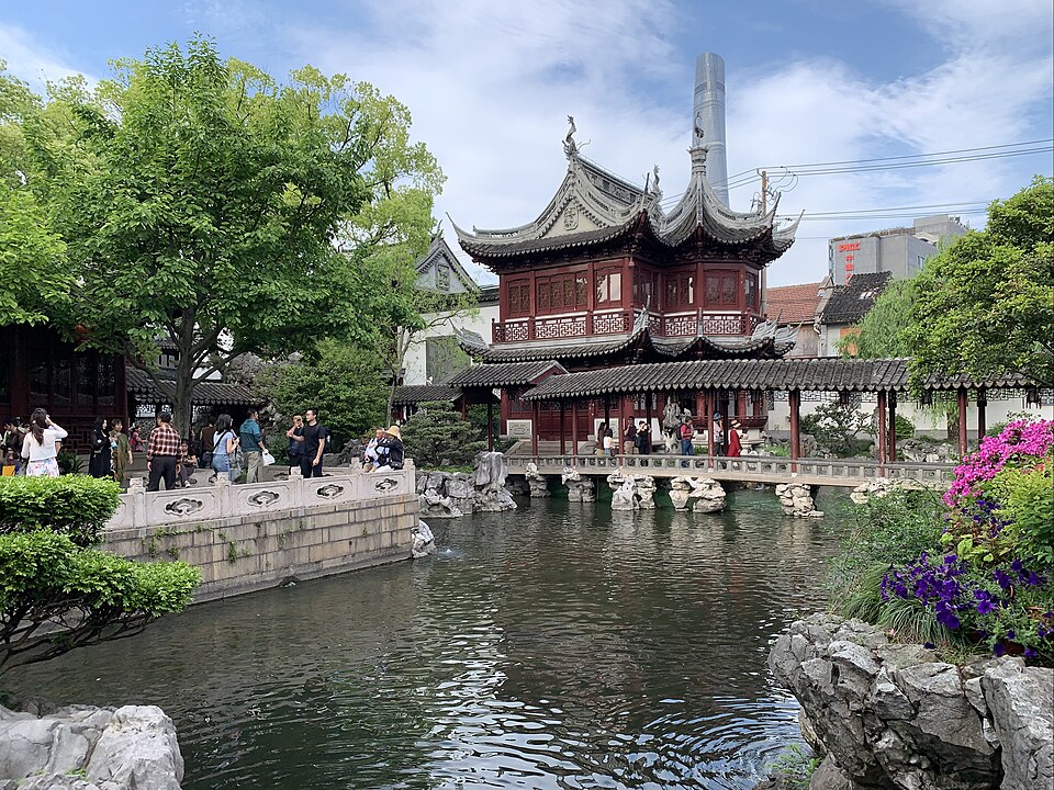 上海豫园传统建筑与灯光